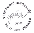 Therapod Dinosaurs postmark of Jan Sovak