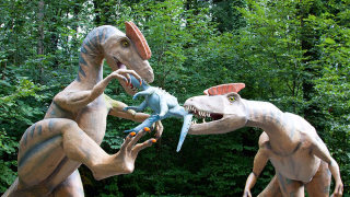 Dinosaur figures from Dinosaur park at Bautzen