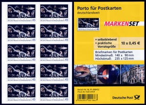 Self adhesive stamps Bicentennial of Berlin Natural History Museum of Germany 2010