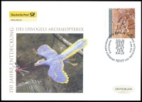 Official German FDC with Archaeopteryx stamp from 2011