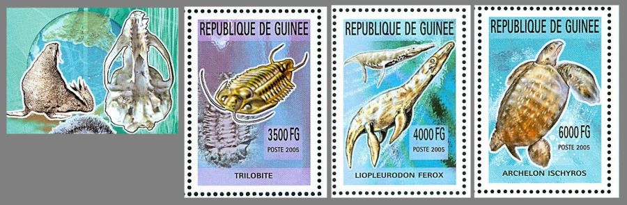 Prehistoric and Present Marine Animals on stamps of Guinea 2006