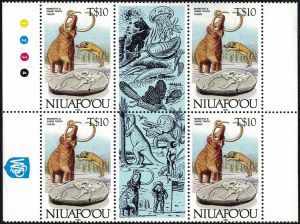 Prehistoric animals on stamps of Niuafo’ou 1993