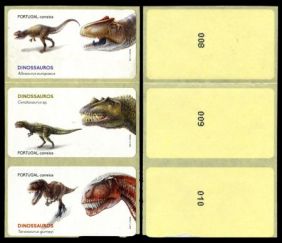 Dinosaurs on ATM stamps of Portugal 2015