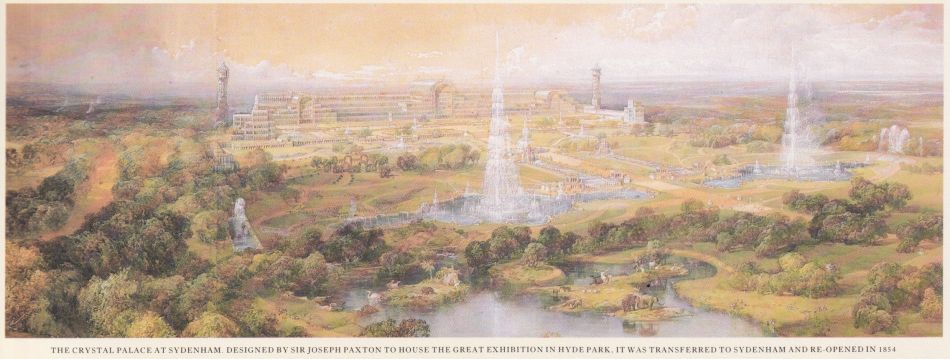 The Crystal Palace at Sydenham designed by Sir Joseph Paxton