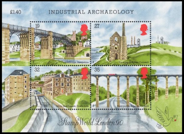 Industrial Archaeology on UK stamps from 1989