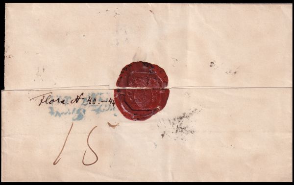 Reverse side of the letter mailed from Nuremberg, Germany to Professor Dr. Unger in Graz, Styria, Austria