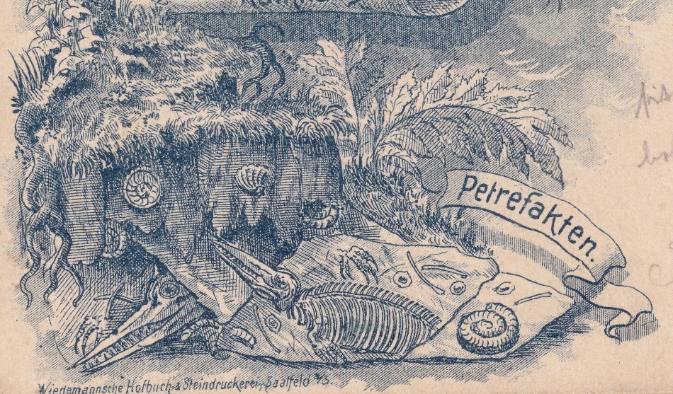 Castle Banz on vintage postcard of Germany