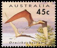 Ornithocheirus pterosaur on stamp of Australia 1993
