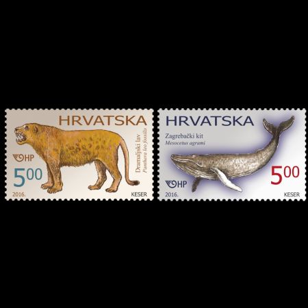 Prehistoric animals on stamps of Croatia 2016