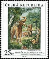 Dinoterium gigantisimus on stamp of Czech Republic 2005