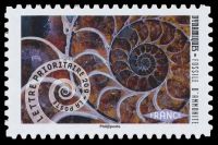 Ammonite stamp of France 2014