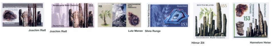 darft of Petrified forest of Chemnitz stamp of Germany 2003