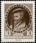 Georgius Agricola on stamp of Germany (GDR) from 1955