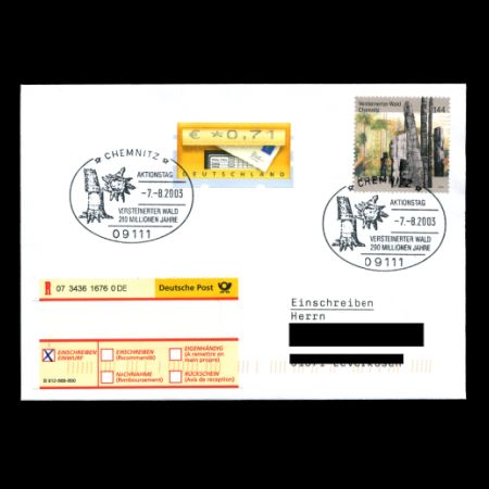 Petrified forest of Chemnitz on FDC of Germany 2003