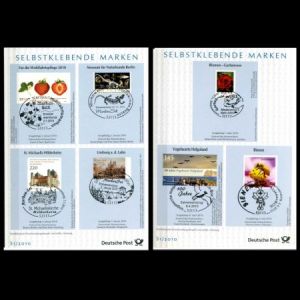 Souvenir sheet with self adhesive stamps of Germany 2010