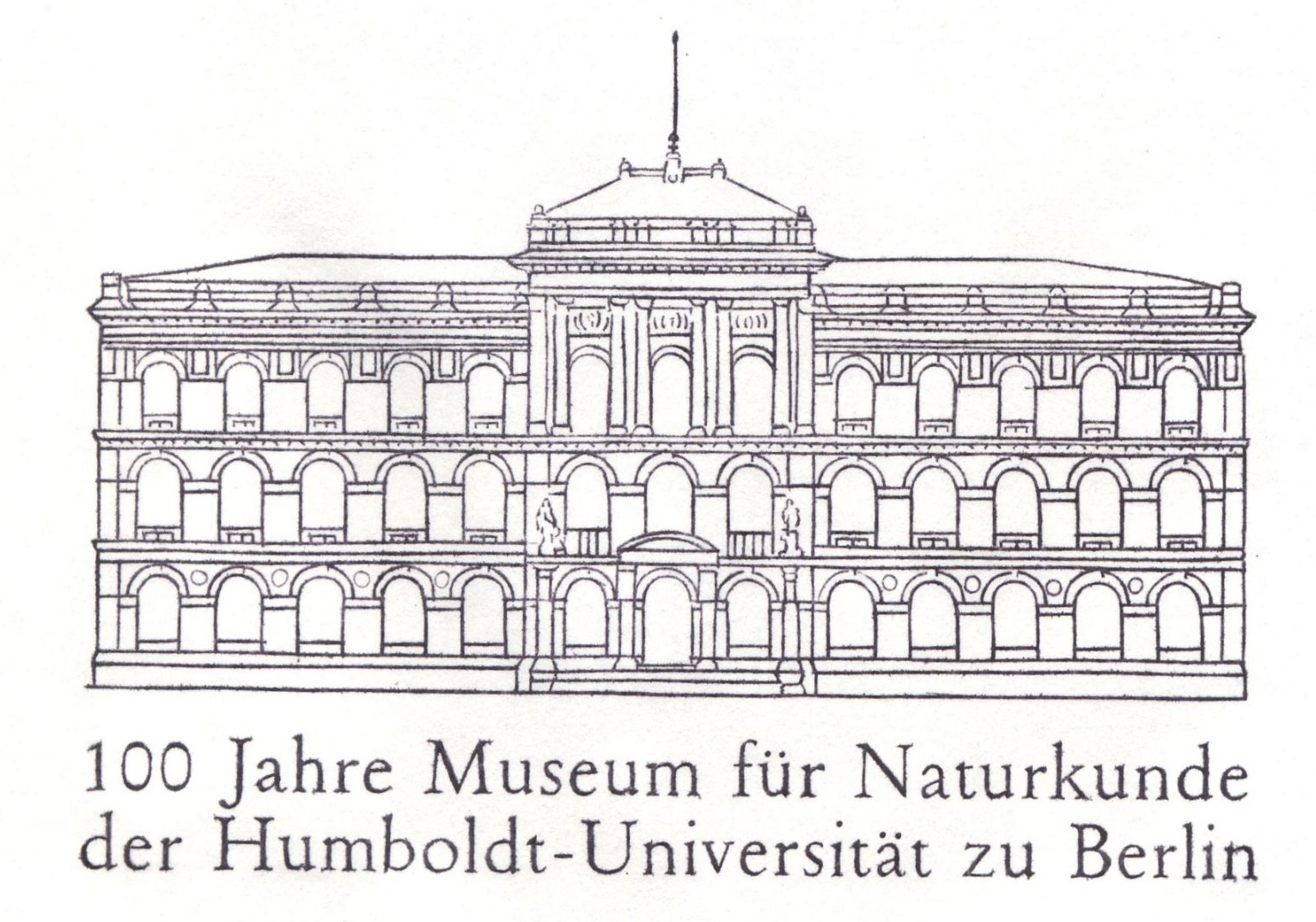 Natural History Museum in Berlin on cachet of FDC of German Democratic Republic 1990
