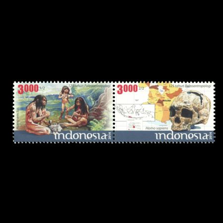 125 years Paleoanthropological Institute Indonesia on stamps of Indonesia 2014