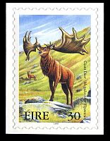 Brown bear on extinct irish animals stamp of Ireland 1999