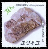 Ditomopharangia fossil on stamp of North Korea 2013