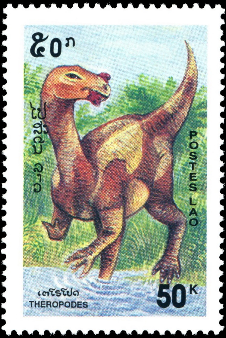 Stegosaurus on stamp of South Korea