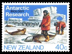 Biological Research on stamp of New Zealand 1984