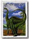 Sauropod on stamp of New Zealand 1993