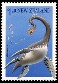 Mauisaurus on stamp of New Zealand 1993