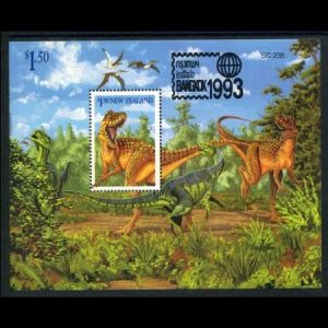 Dinosaurs booklet stamps of New Zealand 1993