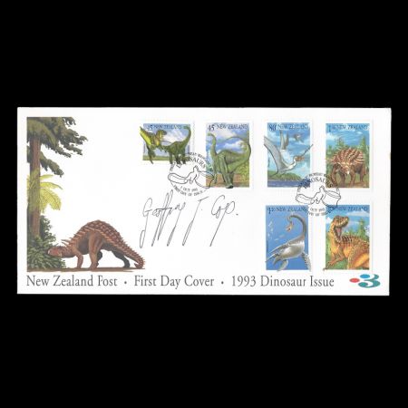 Dinosaurs on FDC of New Zealand 1993