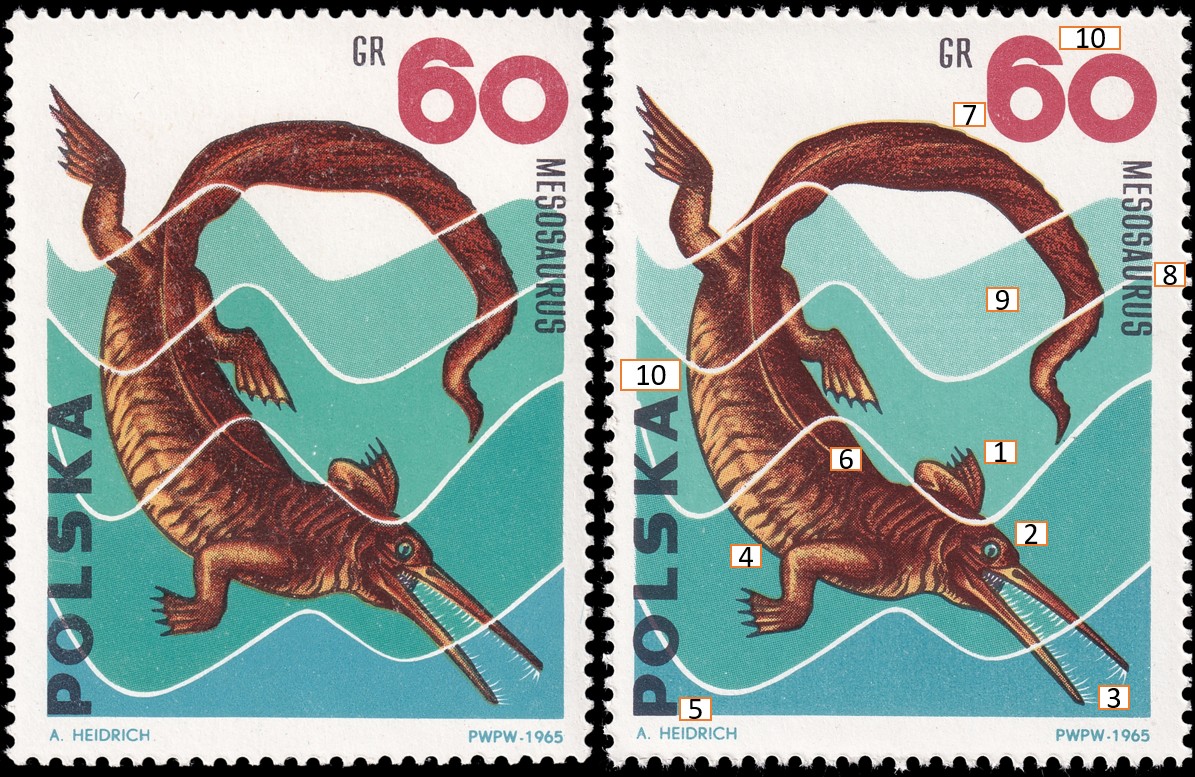 Paleophilatelie.eu - Prehistoric animals Poland 1965