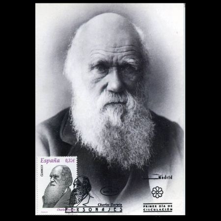 Charles Darwin on Maxi Card of Spain 2009