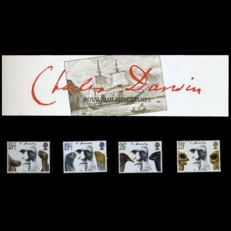 Charles Darwin on stamps of United Kingdom 1982