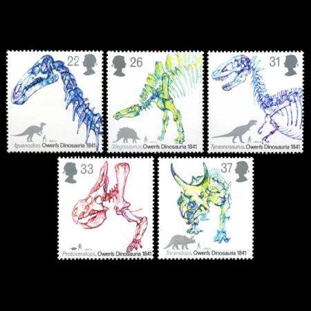 Dinosaurs on stamps of UK 1991