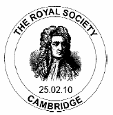 postmark showing portait of Sir Isaac Newton