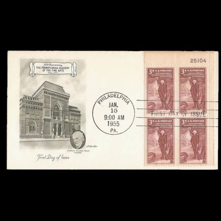 Charles Willson Peale on FDC of USA 1955