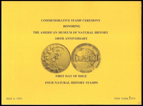 Dinosaurs on the age of reptiles stamp of USA 1970