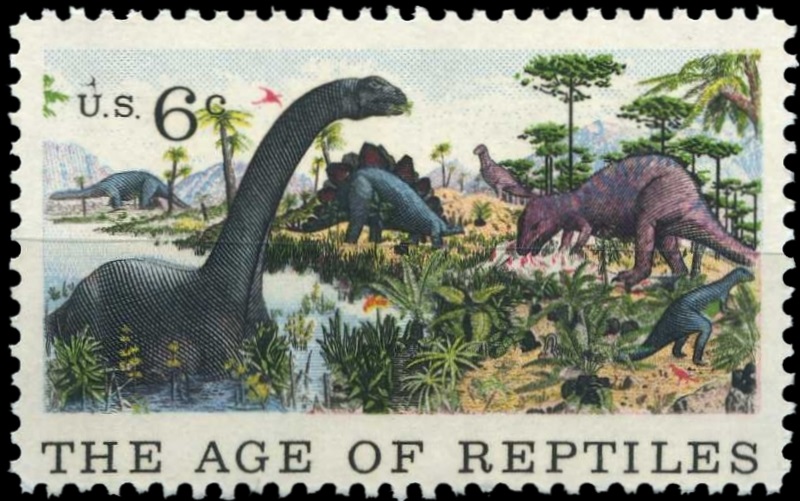 Brontosaurus on stamp of United Kingdom (UK)