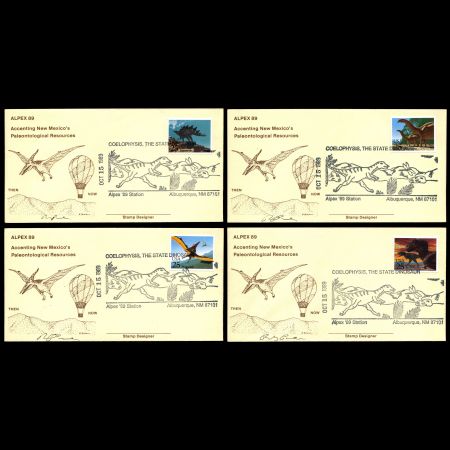 Signed Dinosaurs on FDC of USA 1989