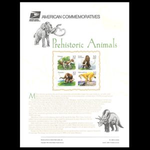 Prehistoric Animals on FDC of USA 1989