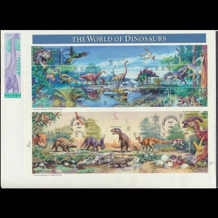FDC of The World of Dinosaurs stamps of USA 1997