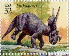 Einiosaurus on stamp of USA 1997