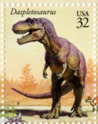 Daspletosaurus on stamp of USA 1997