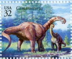 Camarasaurus on stamp of USA 1997