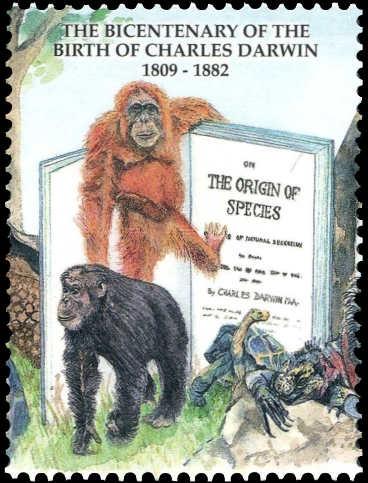 Origin of Species on stamp of Vanuatu