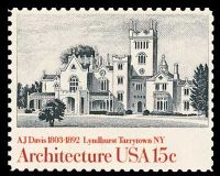 Lyndhurst, Tarrytown, NY on stamp of USA 1980
