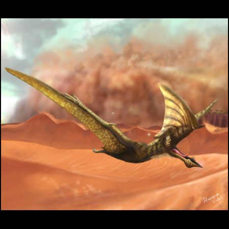 Caiuajara debruskiion pterosaur on artwork of Luciano Vidal
