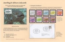 Page01 of Search for African Coelacanths exhibit of Susan Bahnick Jones 