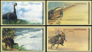 SMD FRAMA stamps with Dinosaurs, Portugal 1999