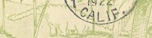 dinosaur on postal stationery of Torrance Lime & Fertiliser Company