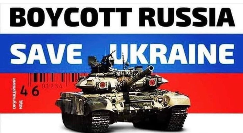 Boycott Russia, support Ukraine